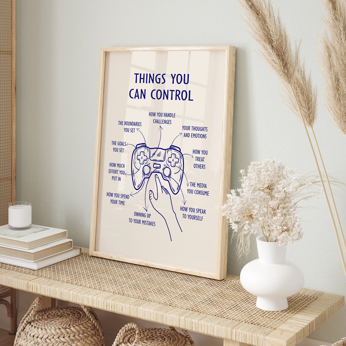 Things You Can Control Mental Health Poster Print - Image 2