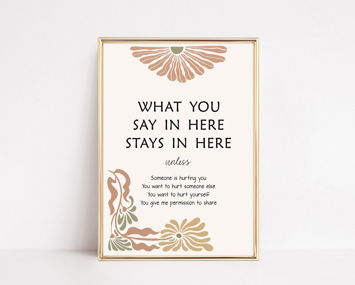 Confidentiality Poster Psychology Office Art Print