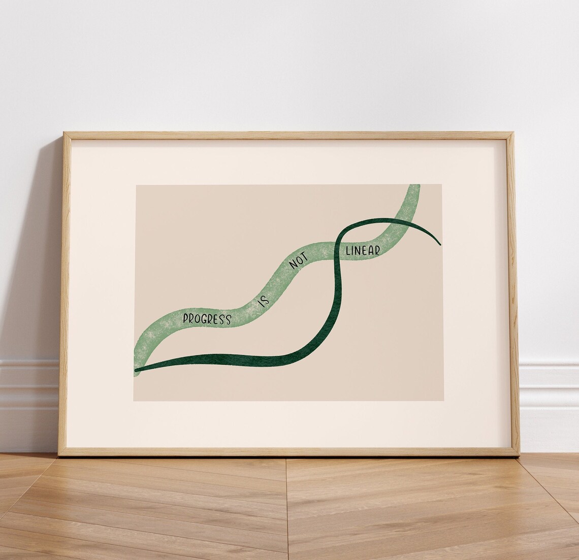 Progress Is Not Linear Mental Health Art Print - Image 2