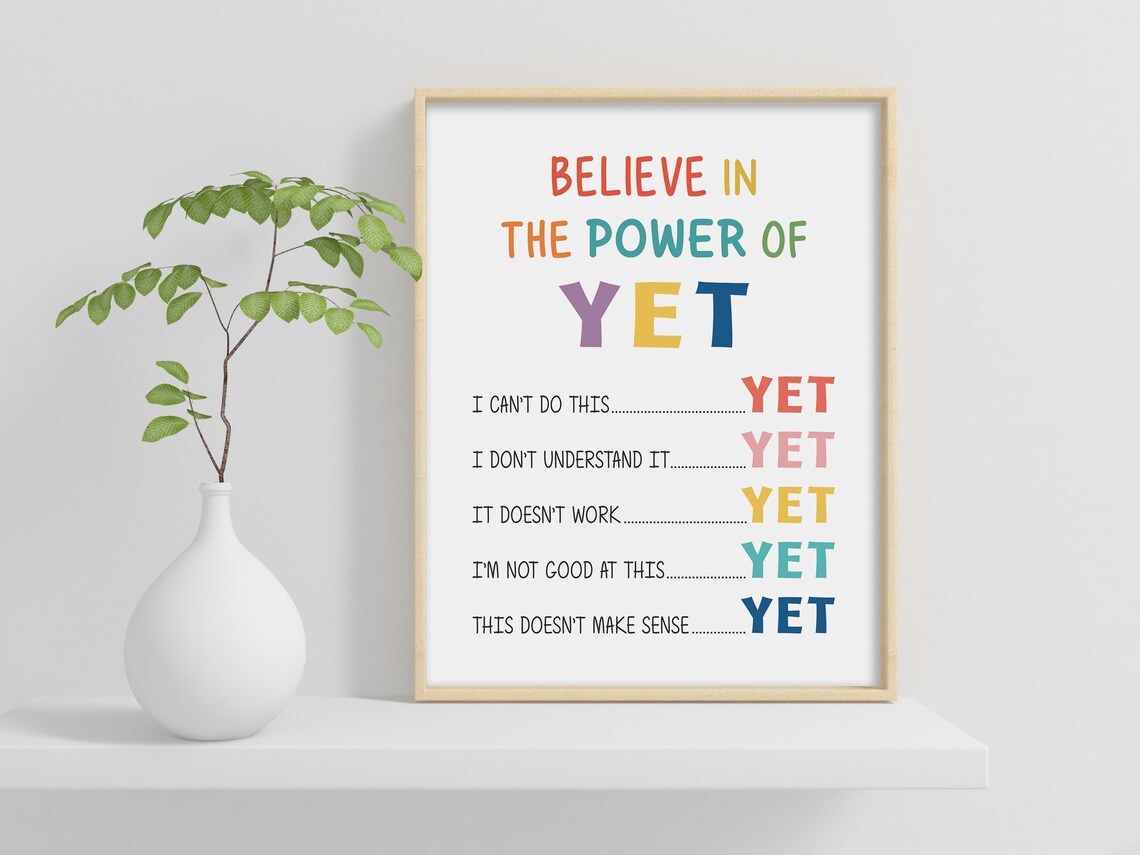 Growth Mindset Poster, Mental Health Office Decor - Image 2