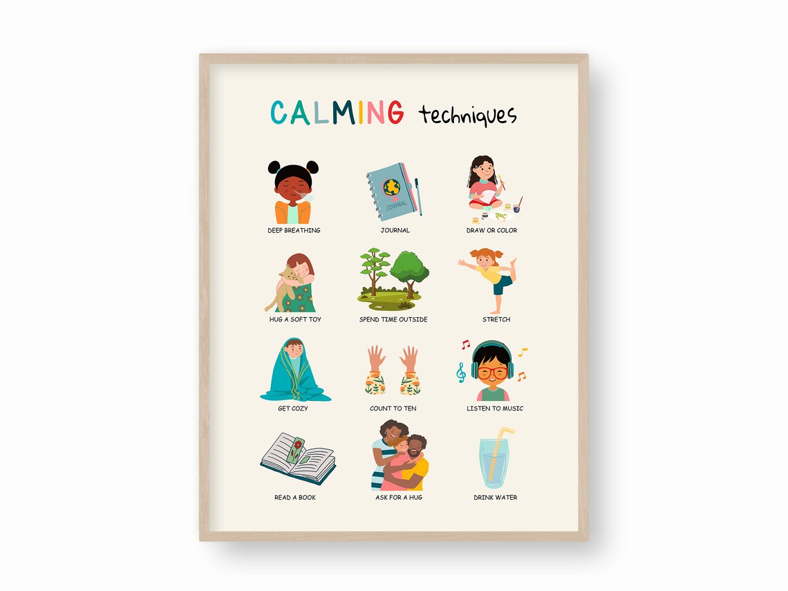 Calming Techniques and Feelings Playroom Posters