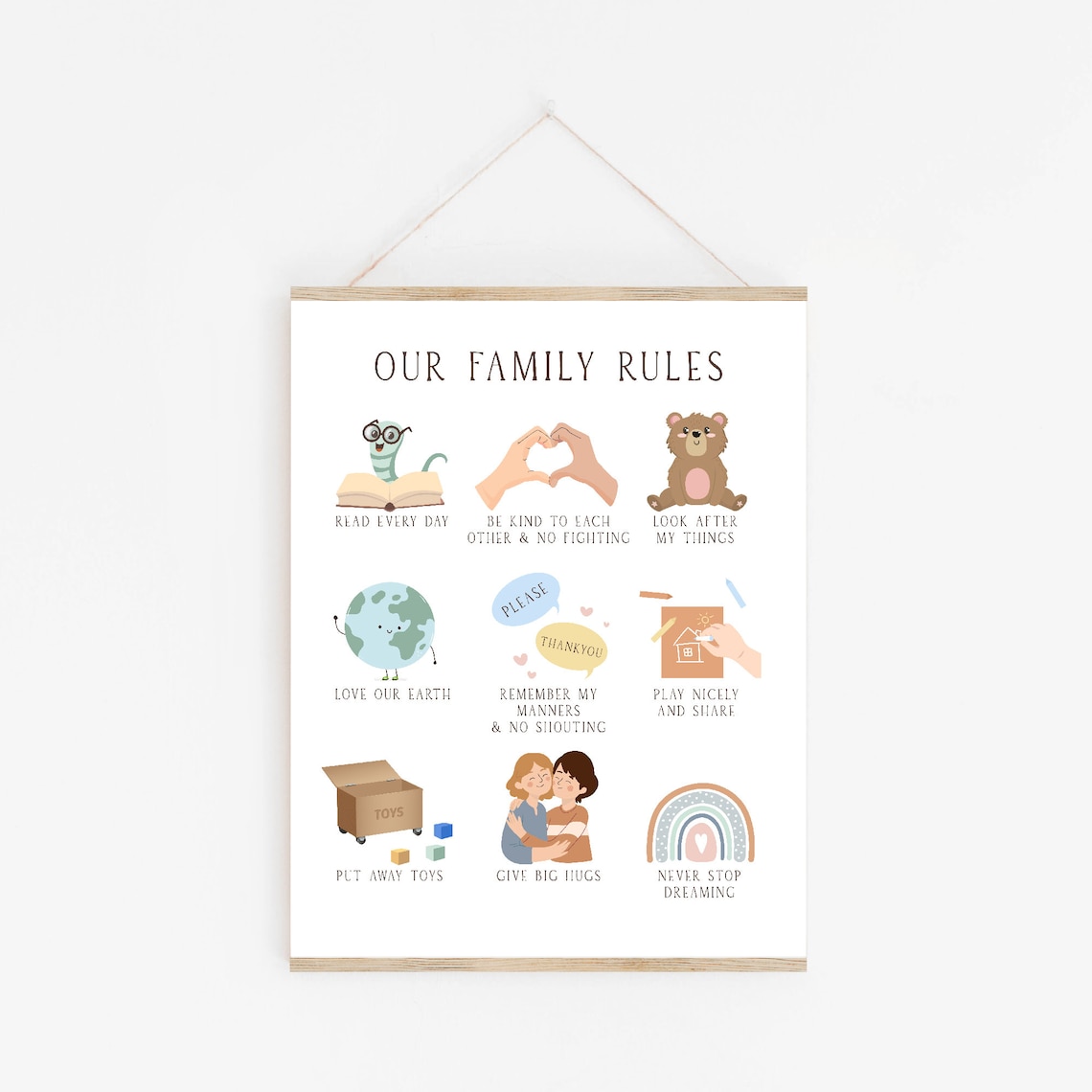 Kid Behaviour Poster, Montessori Playroom Wall Art Print - Image 3