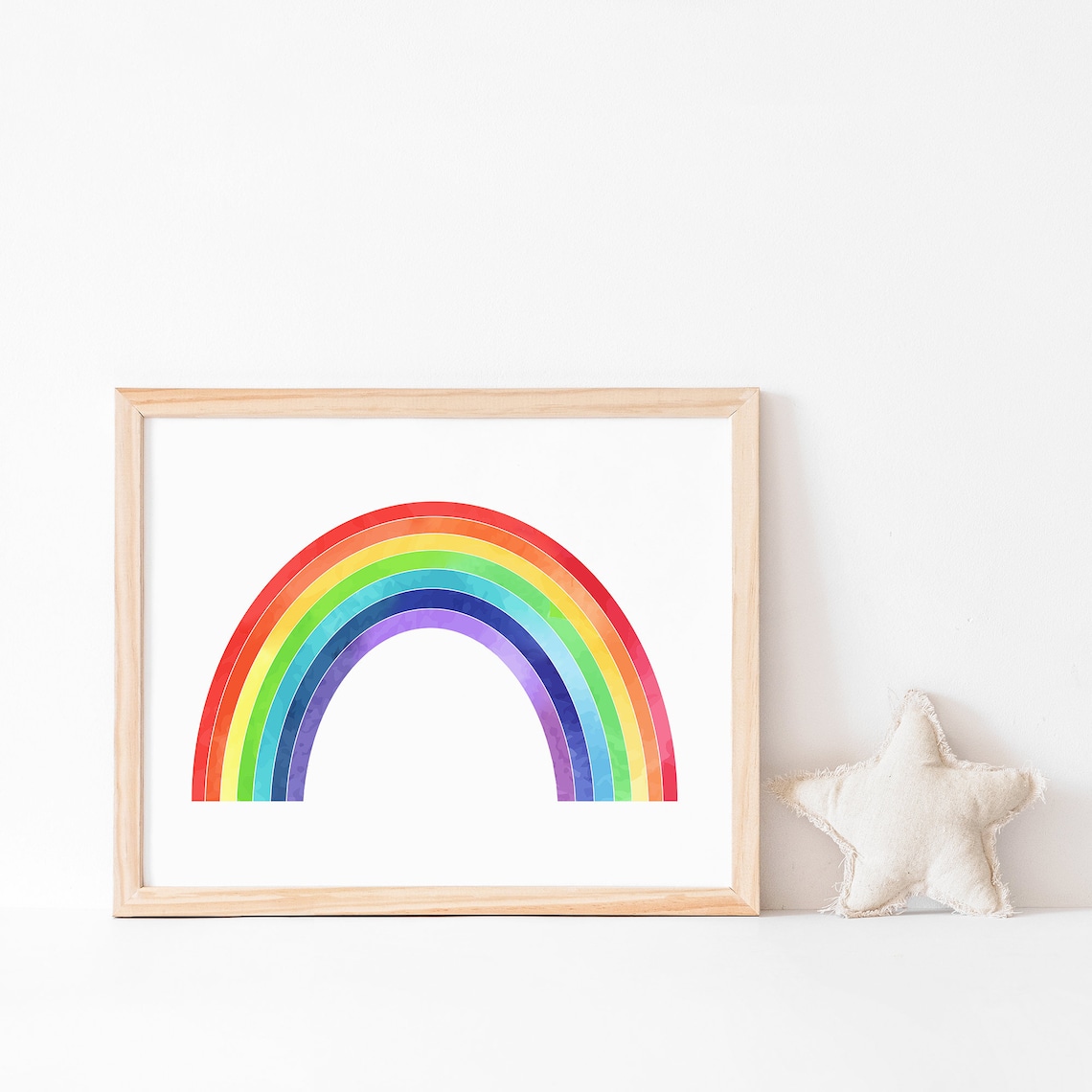 Rainbow Watercolor Rainbow Poster, Playroom Decor