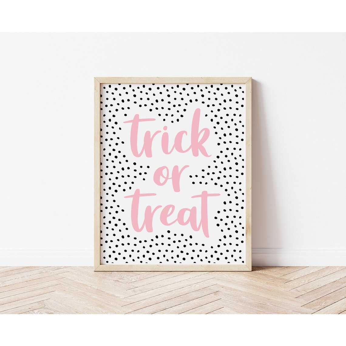 Trick Or Treat Print, Pastel Halloween Decor - Image 3