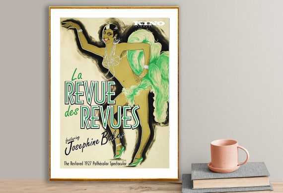La Revue Des Revues Featuring Josephine Baker Vintage Celebrity Print Poster Paper Or Print Gift Idea