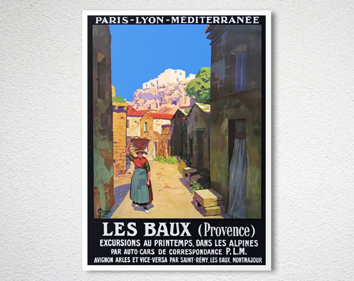 Les Baux Provence Vintage French Village Spring Excursions Poster - Image 2