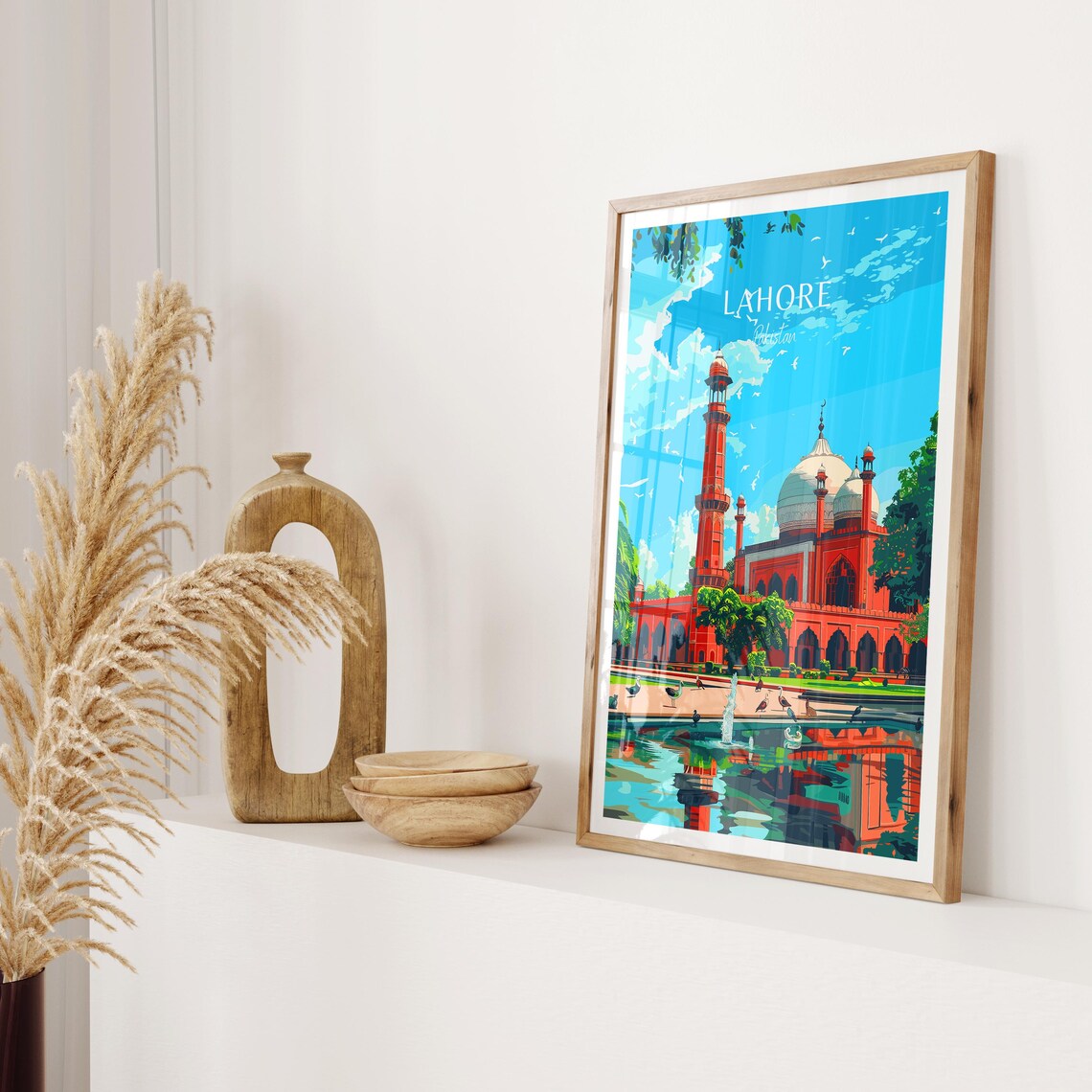 Lahore Travel Poster, Pakistan Art Print - Image 2
