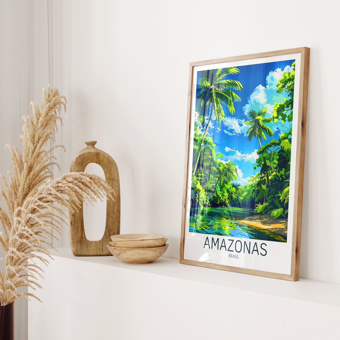 Amazon Travel Poster, Brazil Landscape Art Print - Image 2