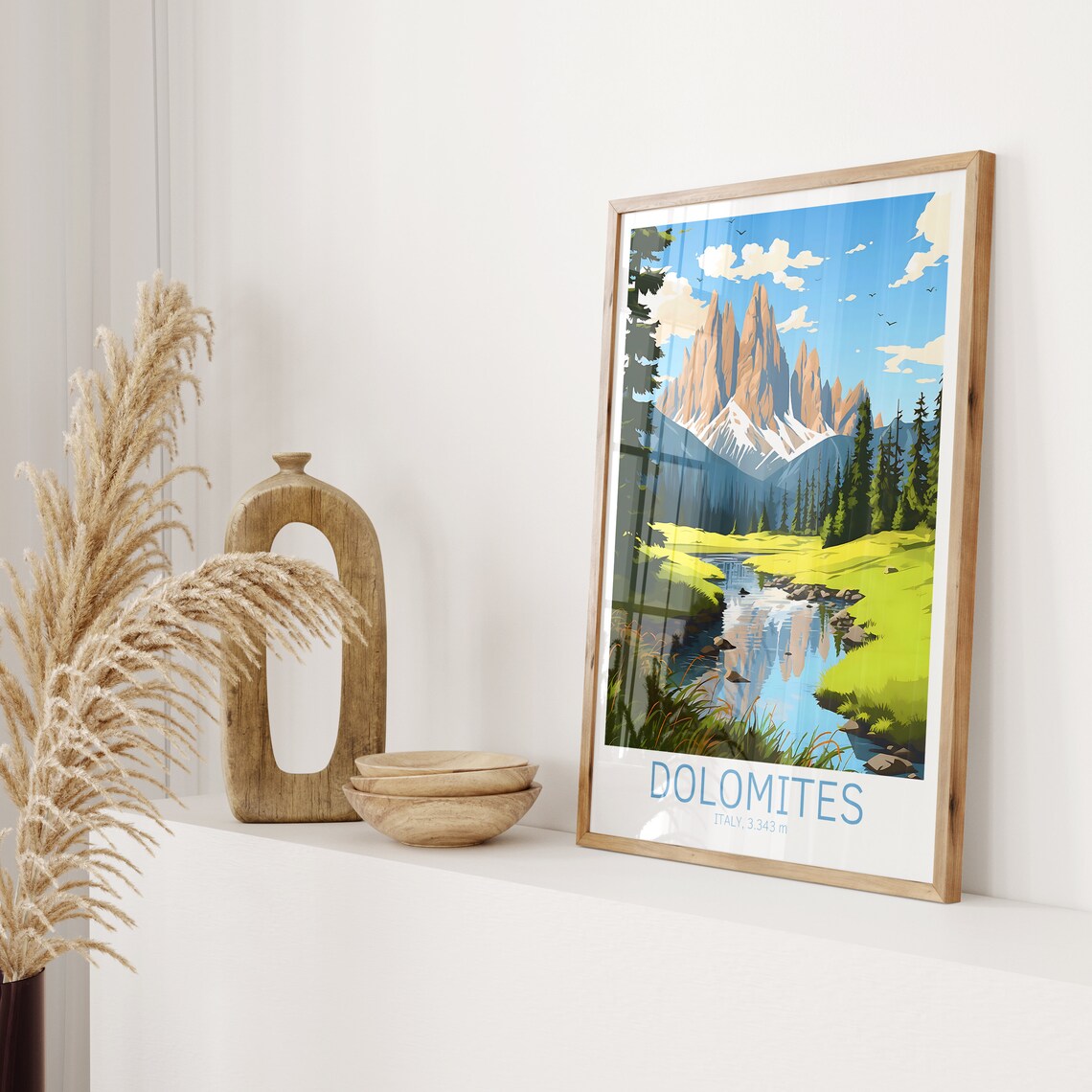 Dolomites Italy Vintage Travel Poster - Image 2