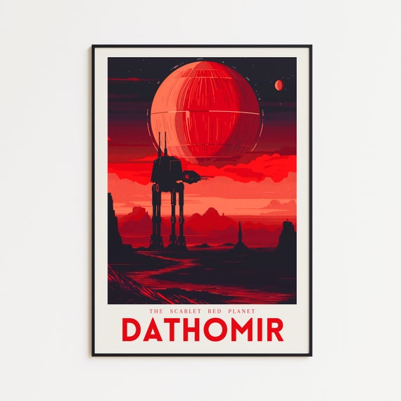 Star Wars Planet Dathomir Vintage Travel Poster