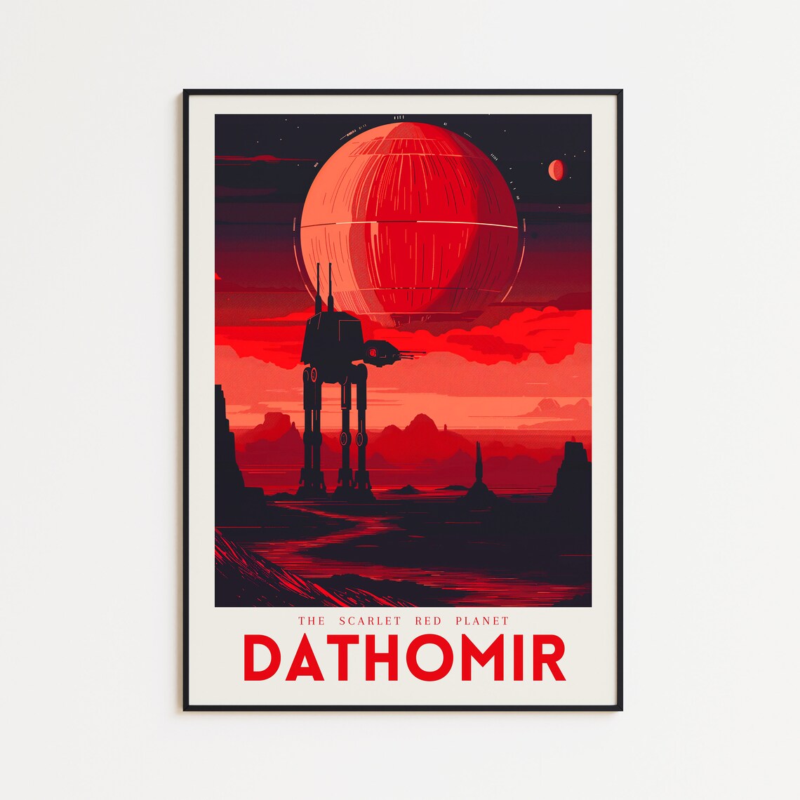 Star Wars Planet Dathomir Vintage Travel Poster