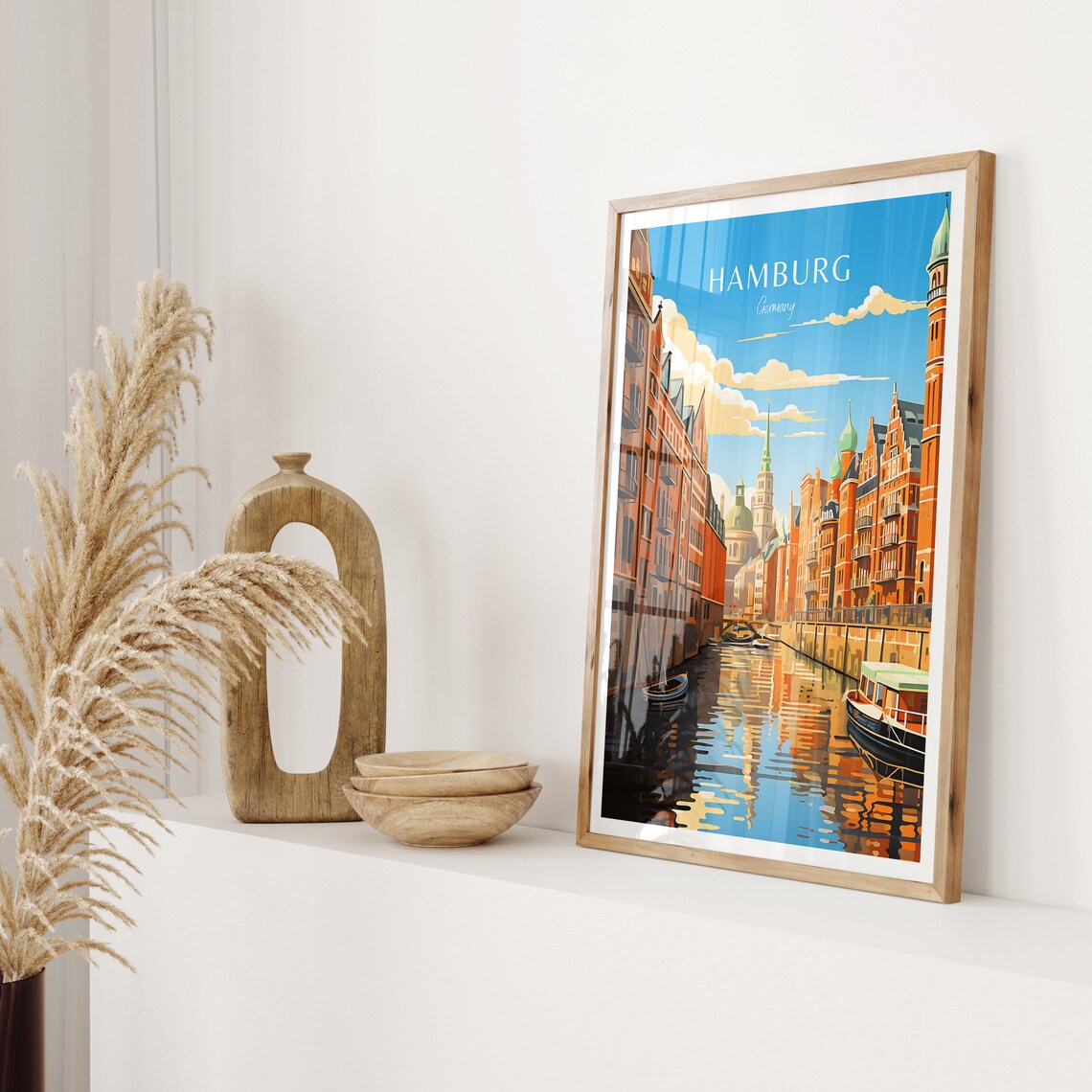 Hamburg Travel Poster For Home Decor Art Print - Image 2
