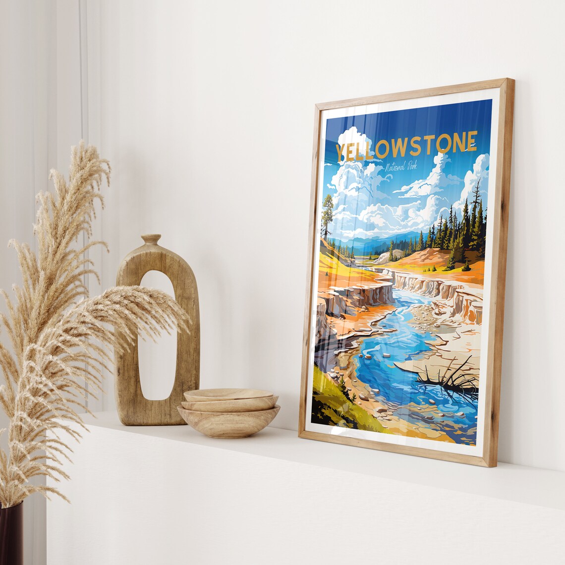 Yellowstone National Park River Canyon Gorge Vintage Travel Poster - Image 2