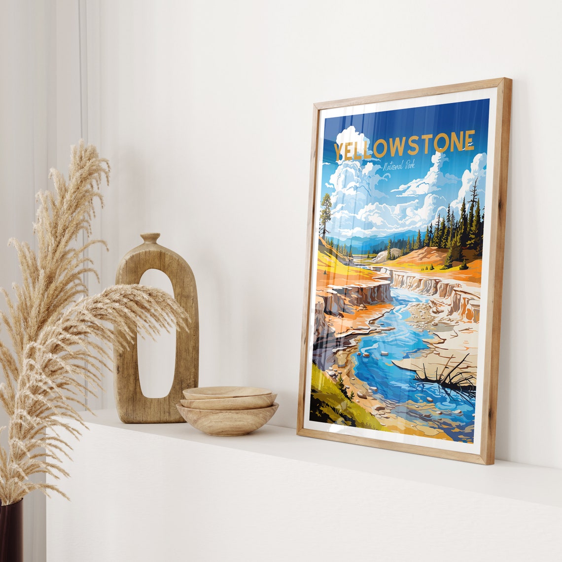 Yellowstone Travel Poster Us National Park Poster Yellowstone Vintage Poster Travel Poster Yellowstone Retro Poster Yellowstone Travel - Image 2