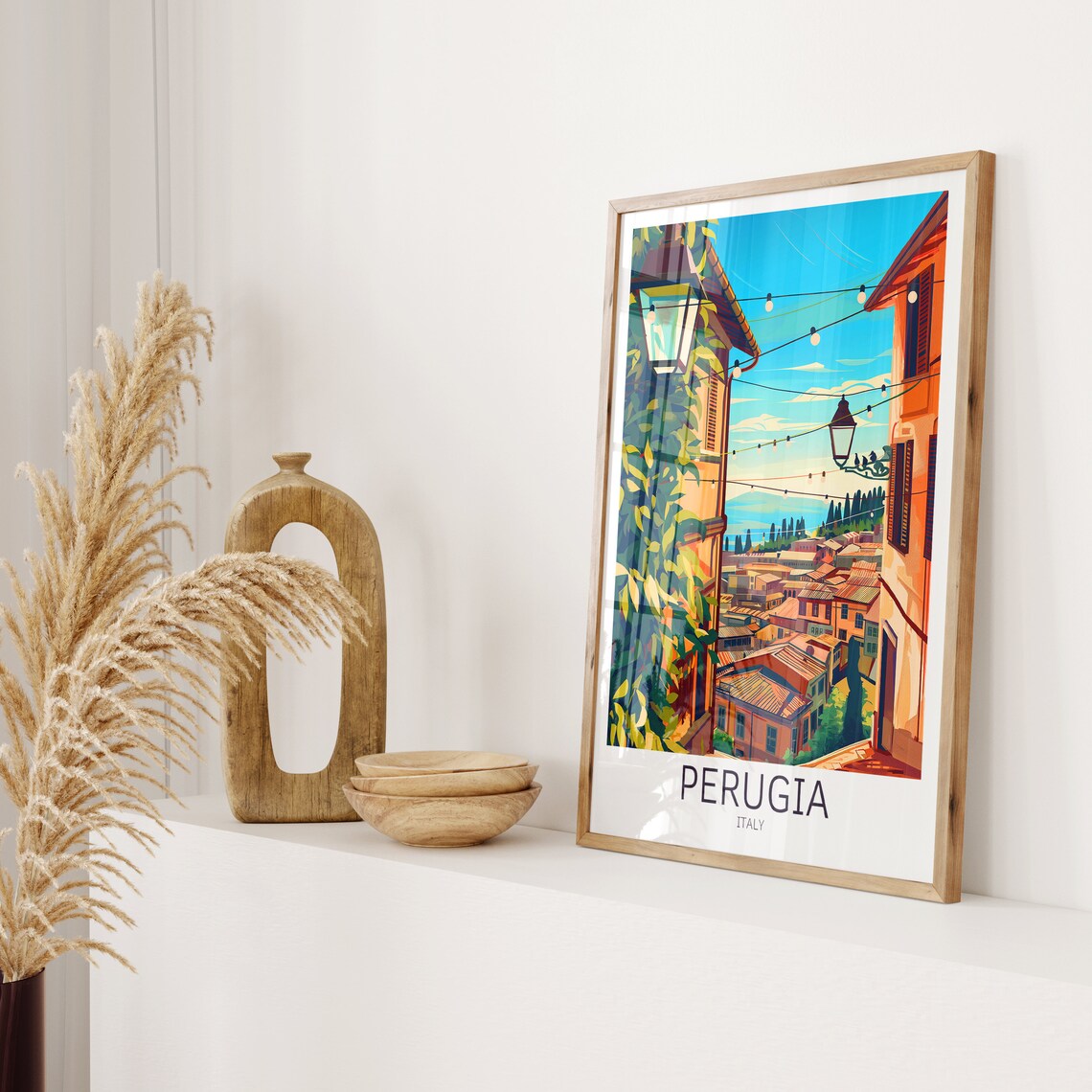 Perugia Travel Poster, Italy City Art Print - Image 2