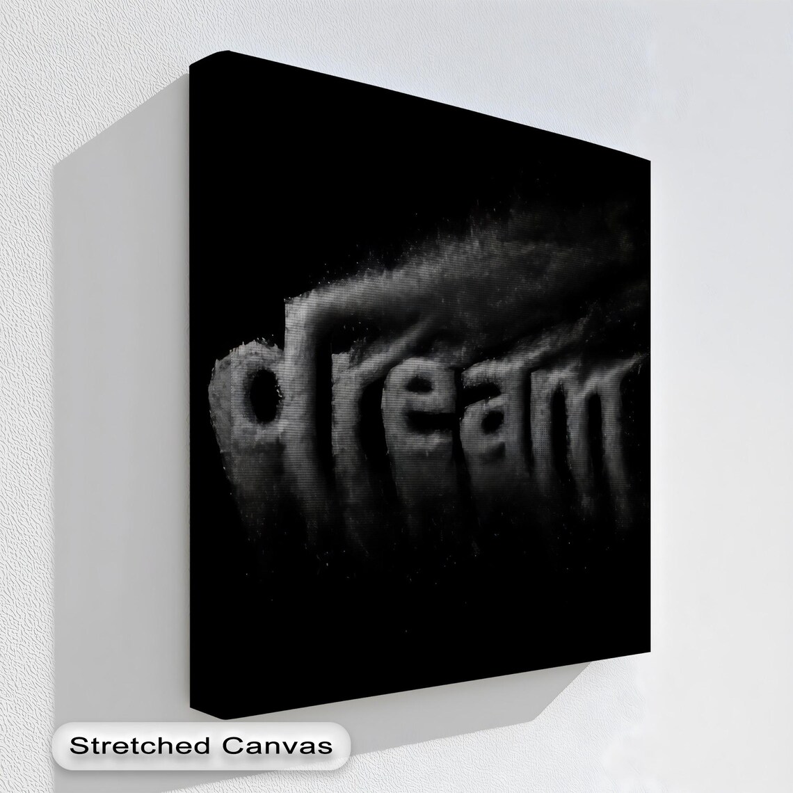 Dream Smoke Typography Minimalist Black Inspirational Quote Poster
