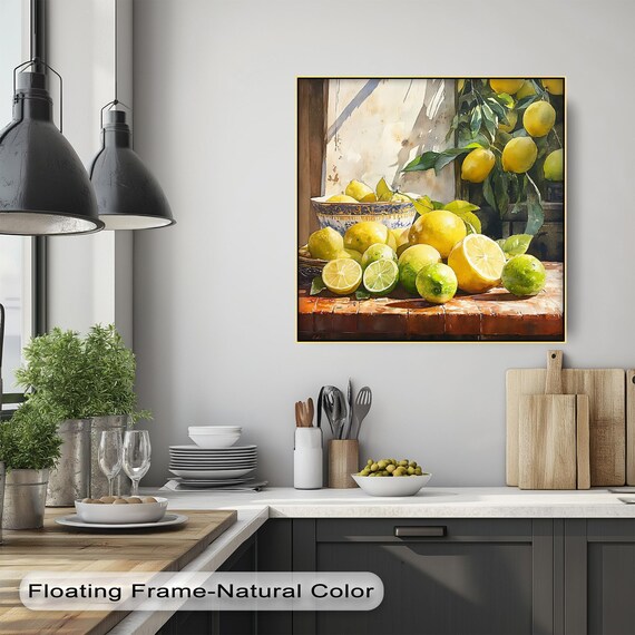 Sunlit Lemons And Limes Watercolor Still Life Mediterranean Poster