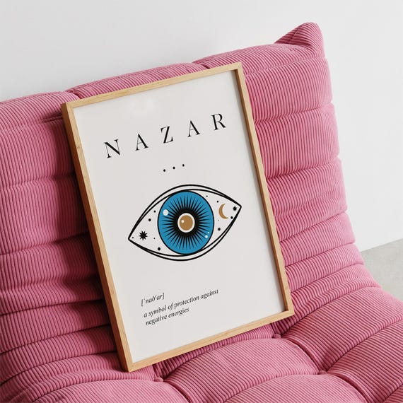 Evil Eye Print Celestial Nazar Protection Art