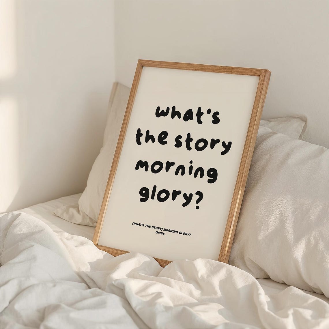 Oasis Whats The Story Morning Glory Typography Lyric Music Print