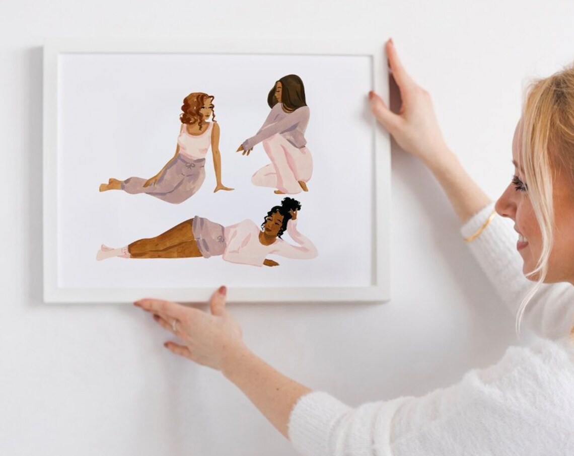 Lounging Ladies Bedroom Art Print, Sabina Fenn - Image 2
