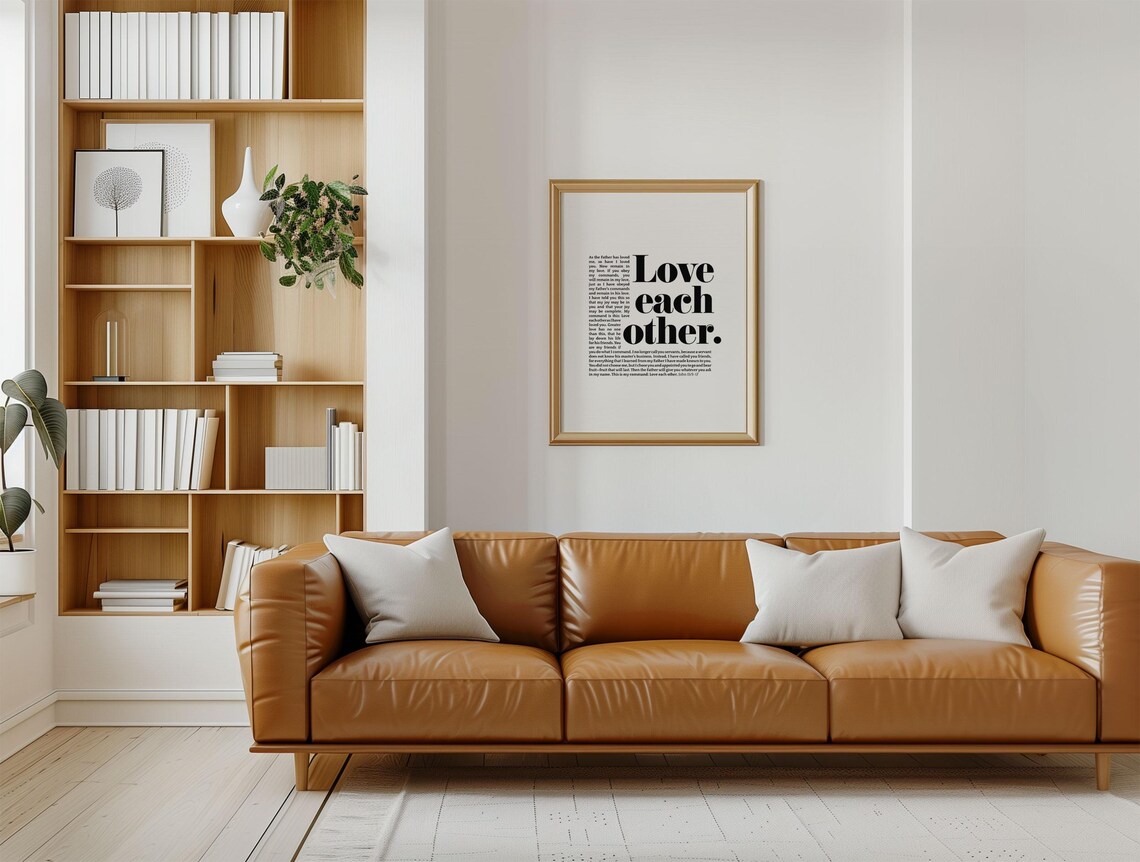 Bible Verse Love Each Other, John 15 Wedding Poster - Image 2
