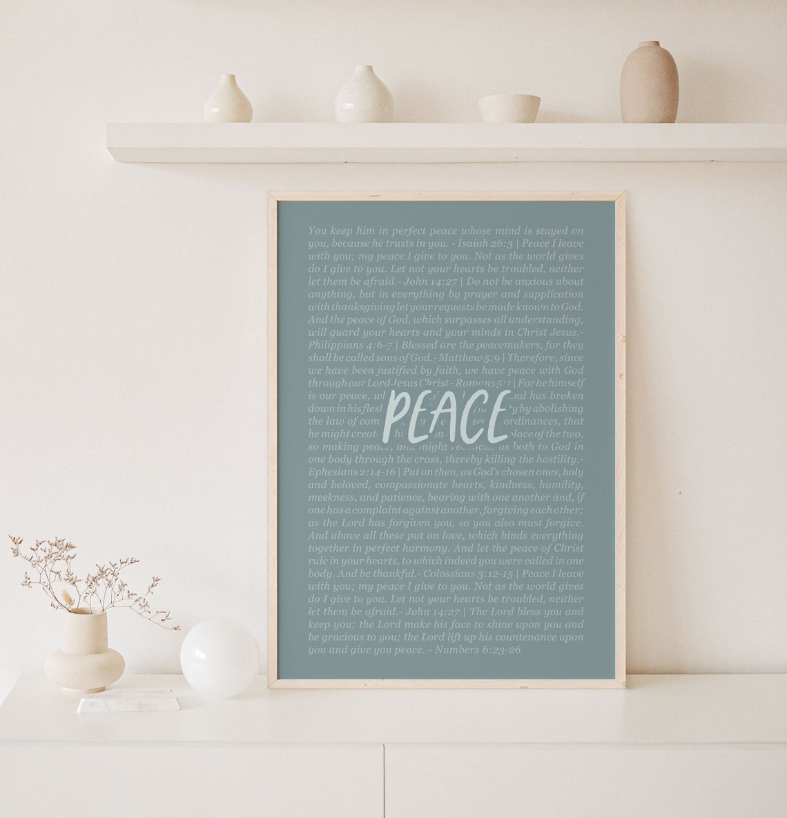 Peace Fruit Of The Spirit Bible Verse Artwork Scripture Christian Poster Baby Nursery Home Decor Instant Print - Image 3