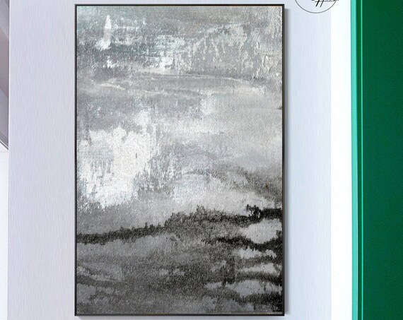 Original Black Abstract Brushstroke Art Drom Room Decor Aesthetic Painting Large Drom Wall Decor Black Art Wall Art Painting