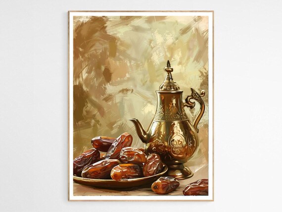 Dates Of Ramadan Art Print Islamic Home Decor Gifts For Muslims Food Illustration