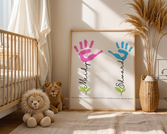 Personalized Mum Gift, Baby Handprint Keepsake