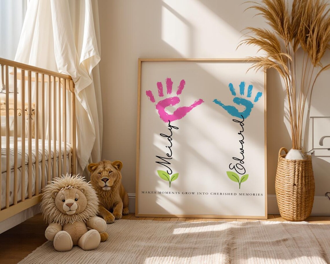 Personalized Mum Gift, Baby Handprint Keepsake