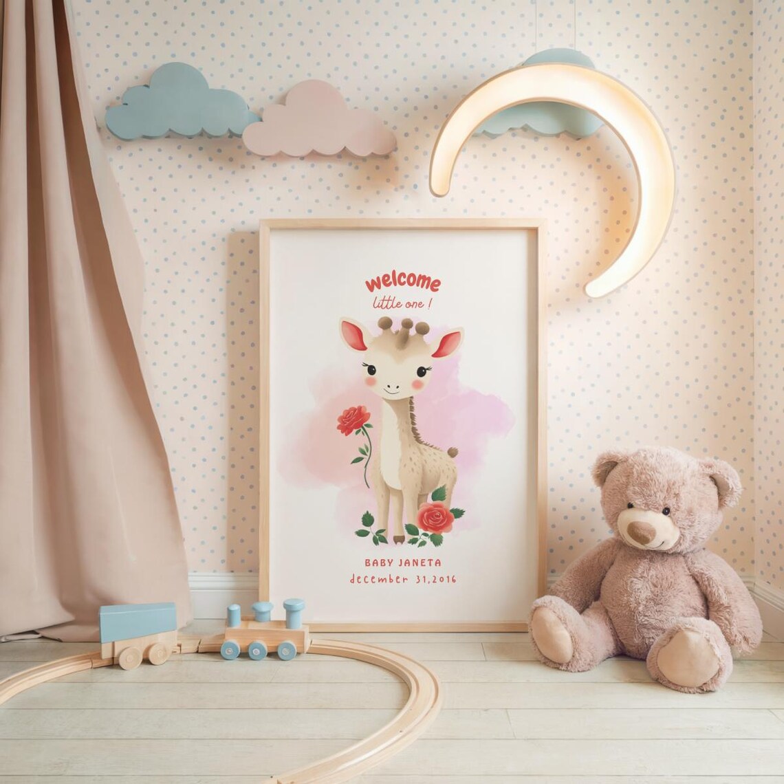 Welcome Newborn Baby Personalised Date Birth Keepsake - Image 9