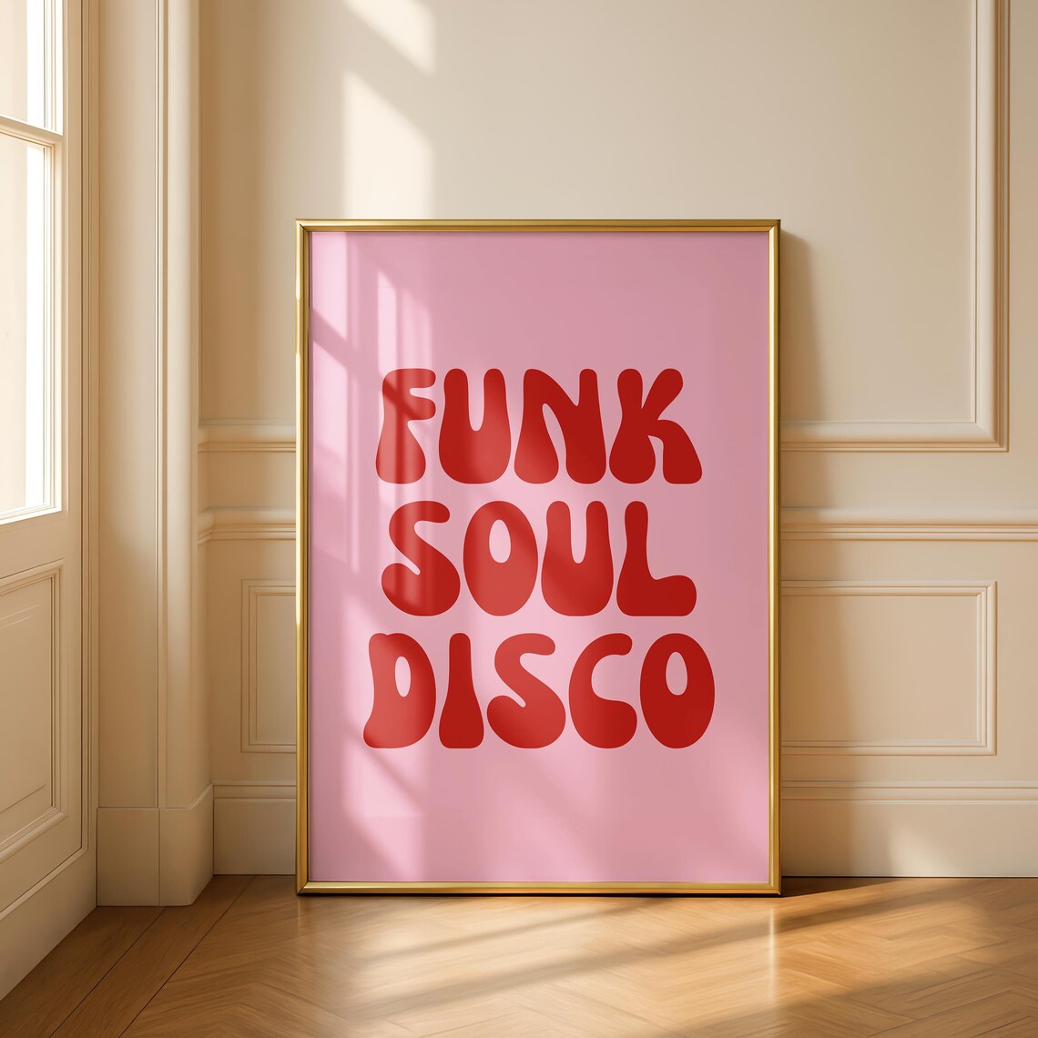 Funk Soul Disco Poster, 70s Groovy Typography