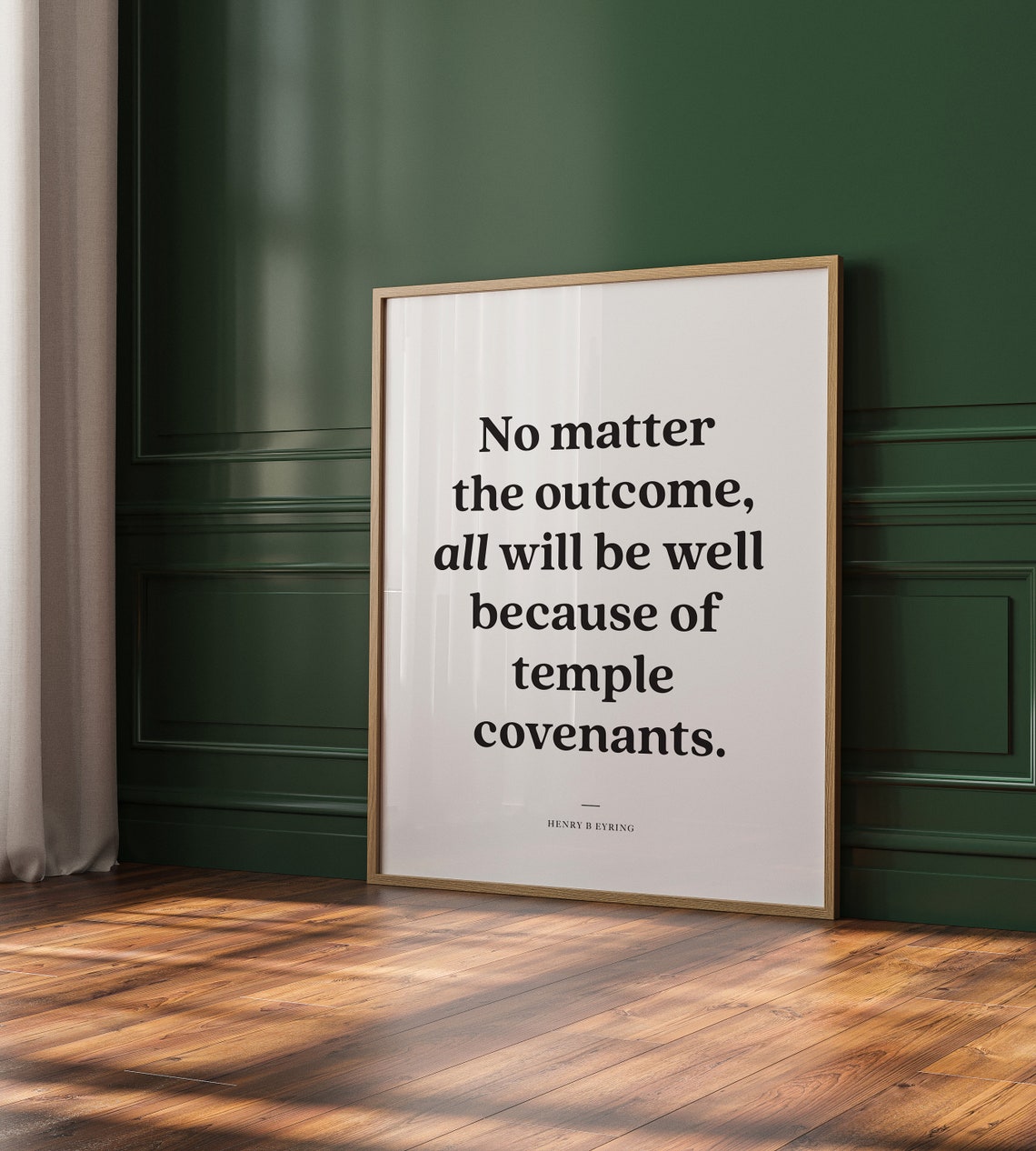 Temple Covenants Henry B Eyring Faith Quote Comforting Poster - Image 2