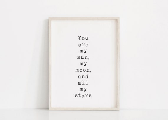 You Are My Sun My Moon Neutral Nursery Print Moon Nursery Wall Art Nursery Quote Bohemian Nursery Wall Art Nursery Sayings