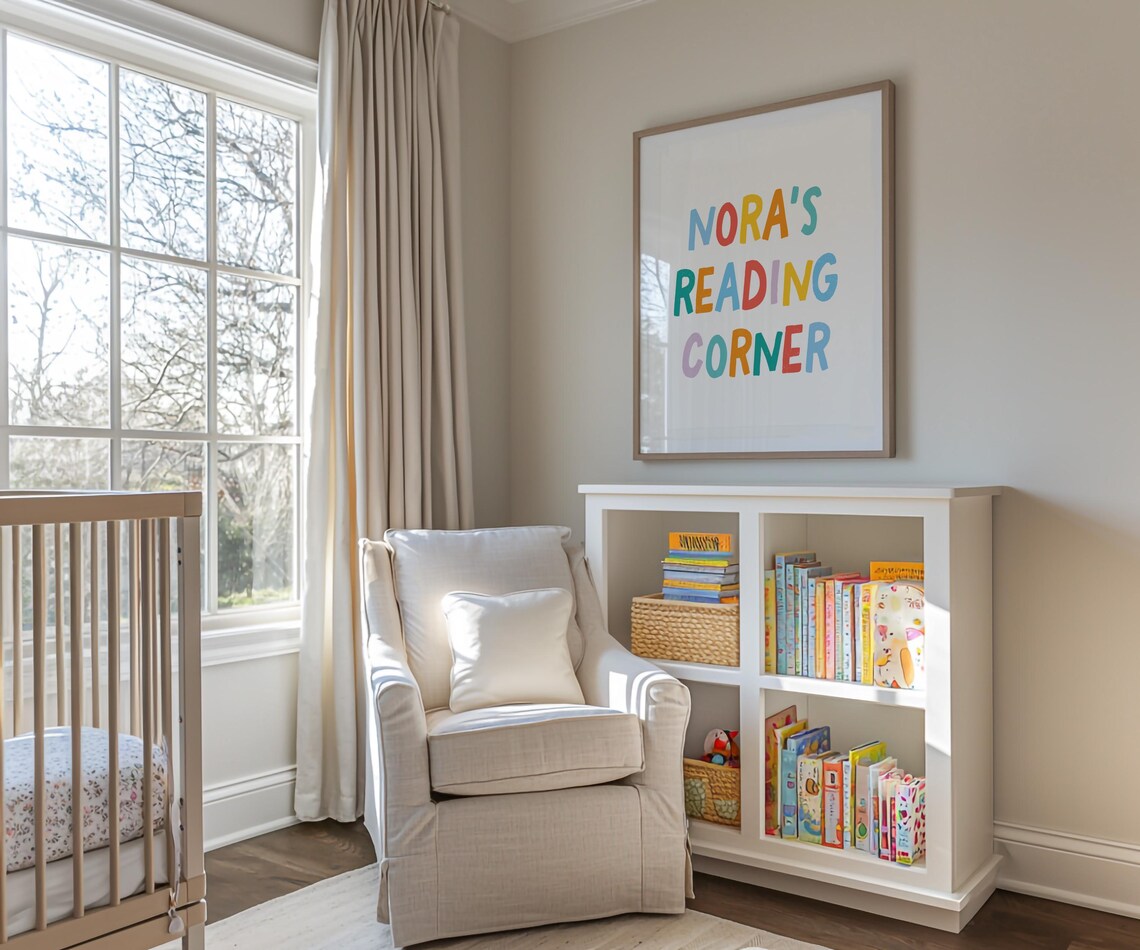 Custom Reading Corner Kids Room Art Print - Image 3