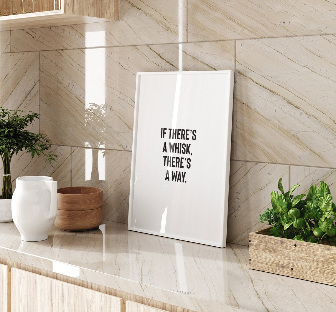Funny Kitchen Art Print, Minimalist Chef Gift - Image 2