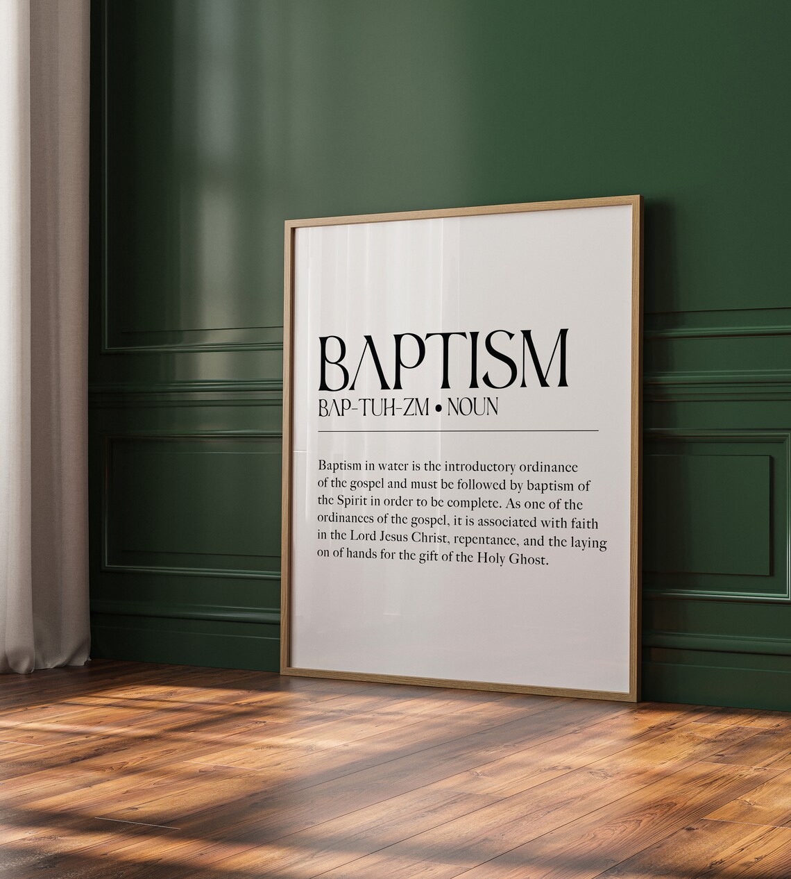LDS Baptism Definition Art Print, Church of Jesus Christ - Image 2