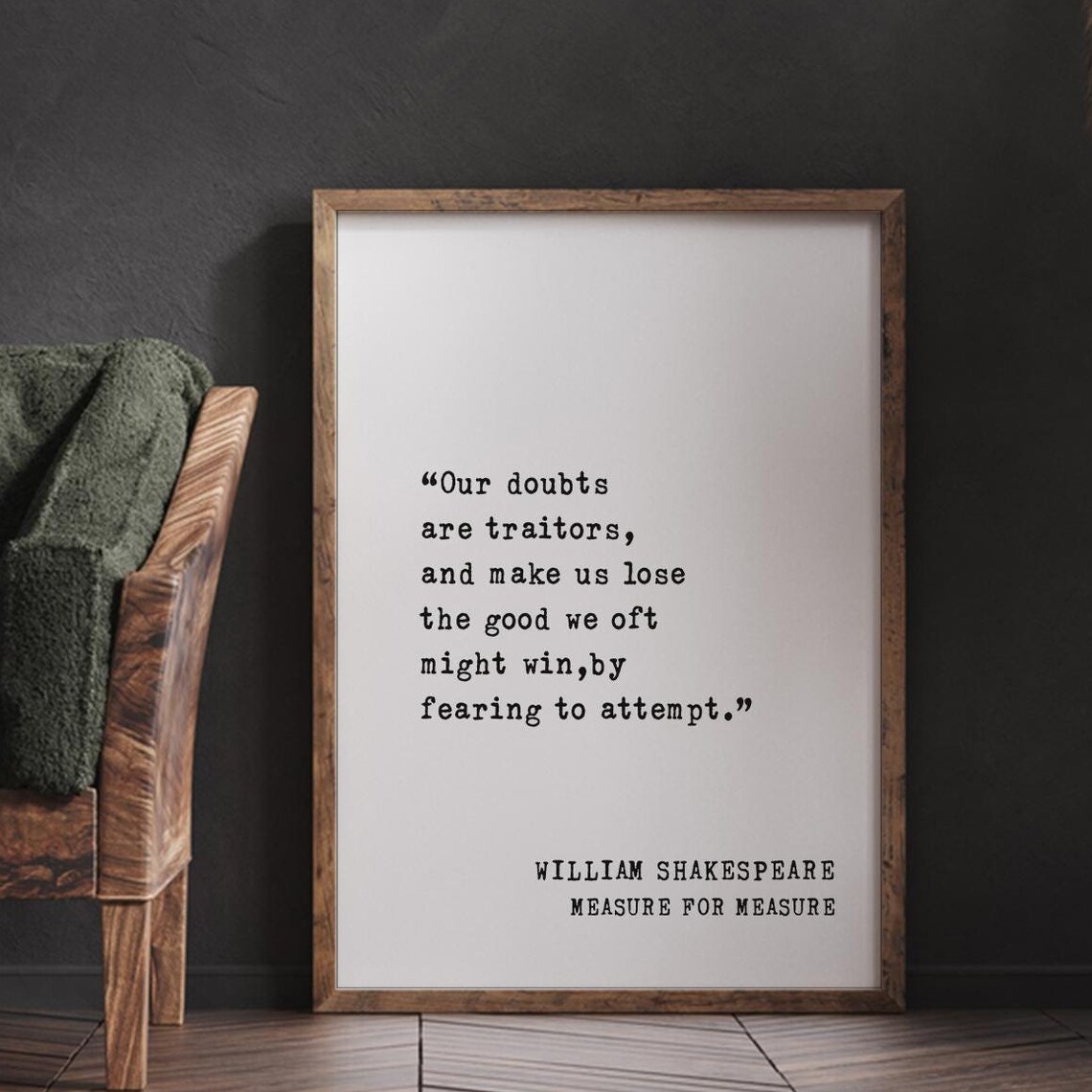 Measure For Measure Shakespeare Quote Art Print