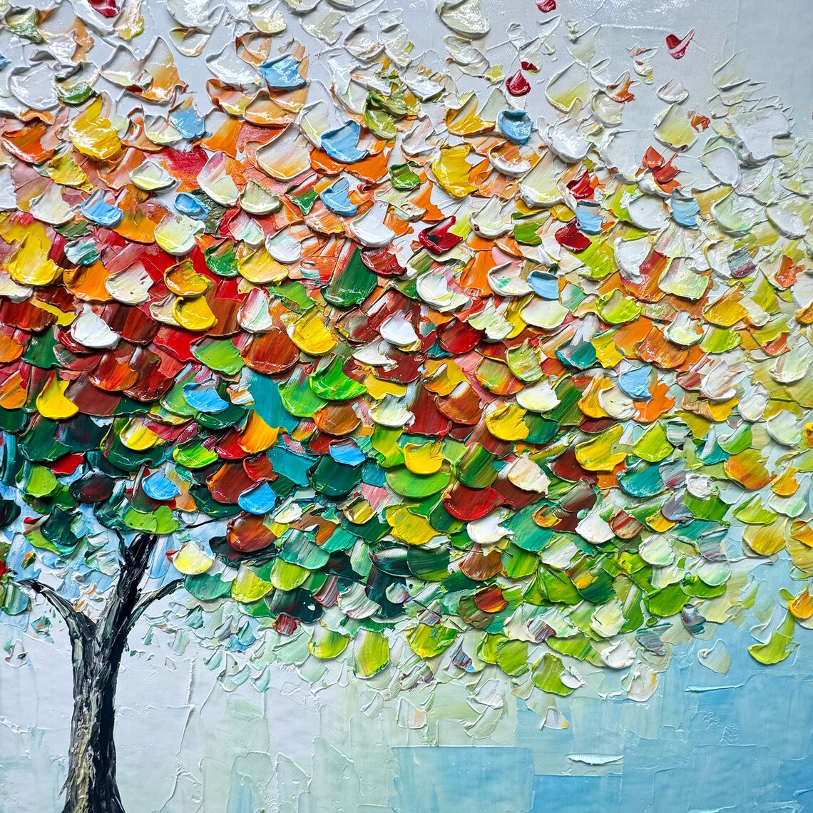 Colorful Abstract Tree of Life Blossom Multicolor Leaves Poster - Image 2