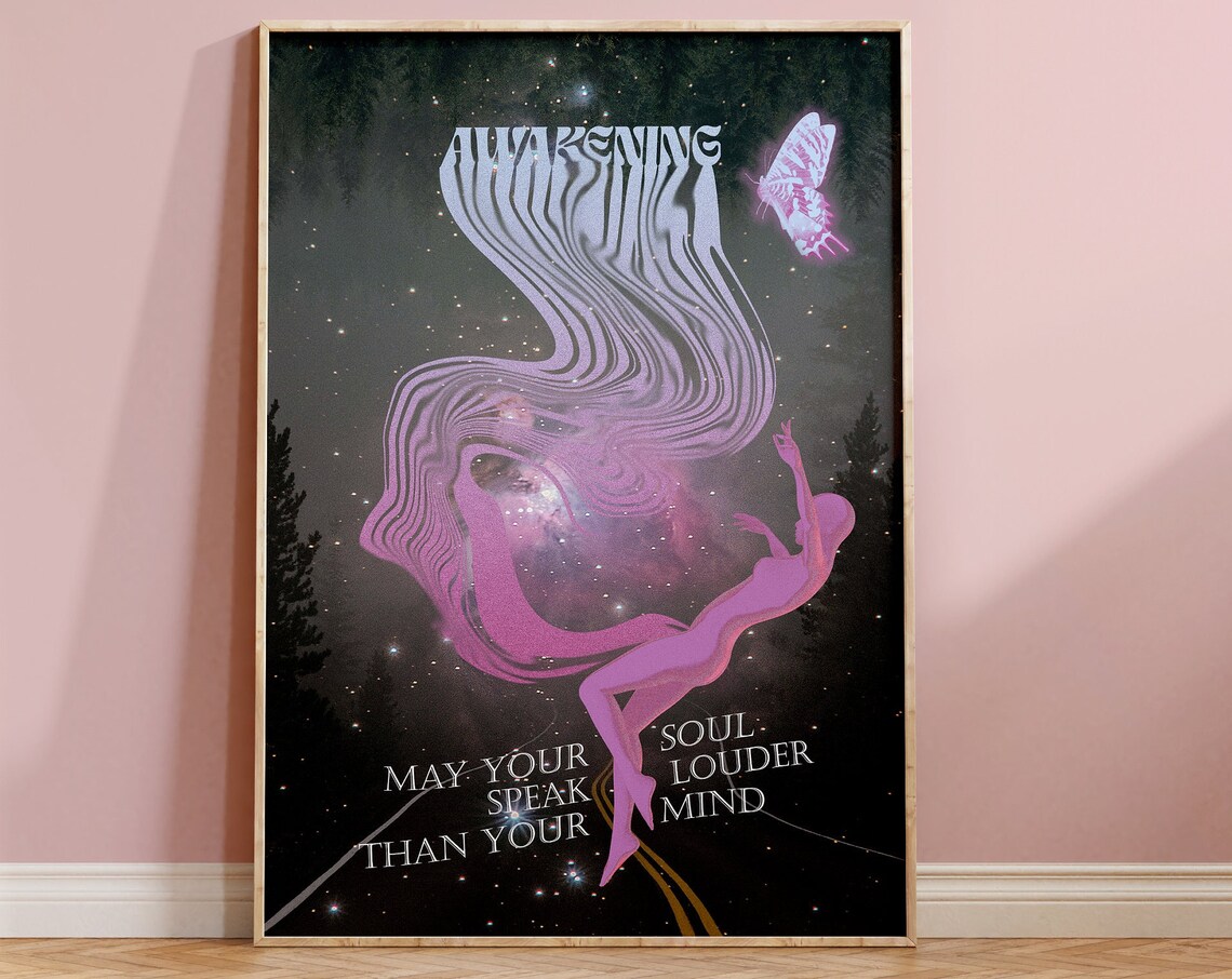 Awakening Spiritual Soul Speak Louder Than Your Mind Quote Poster