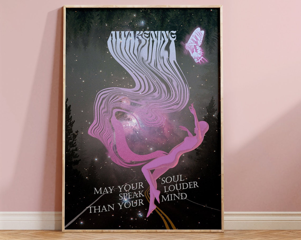 Spiritual Awakening Print Enlightenment Soul Energy Poster Spiritual Growth Home Wall Art Energy Aura Mystical Energy Spiritual Journey