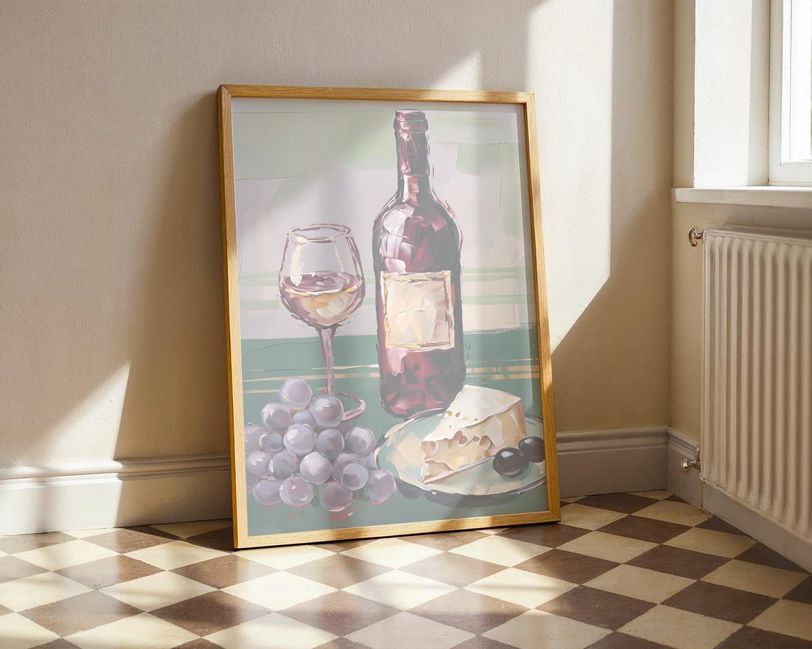 Cheese And Wine Art Print