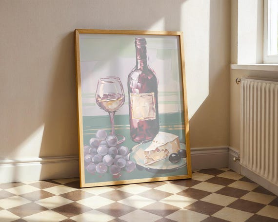 Cheese And Wine Art Print