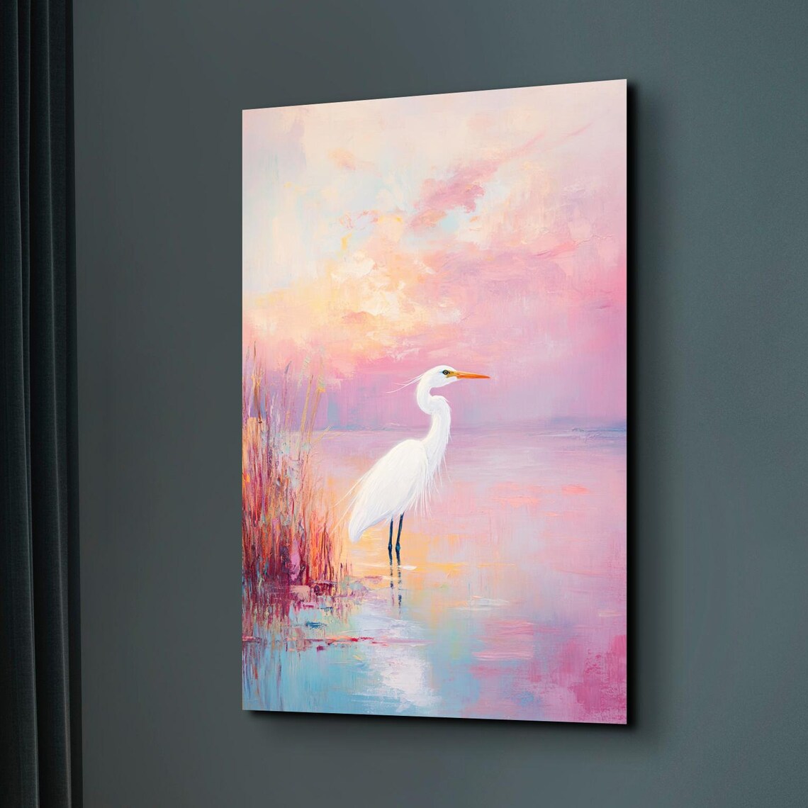 Watercolor Blue Herron Art, Nature Watercolor