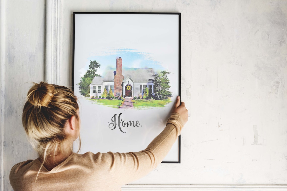 Custom House Portrait - Watercolor - Image 2