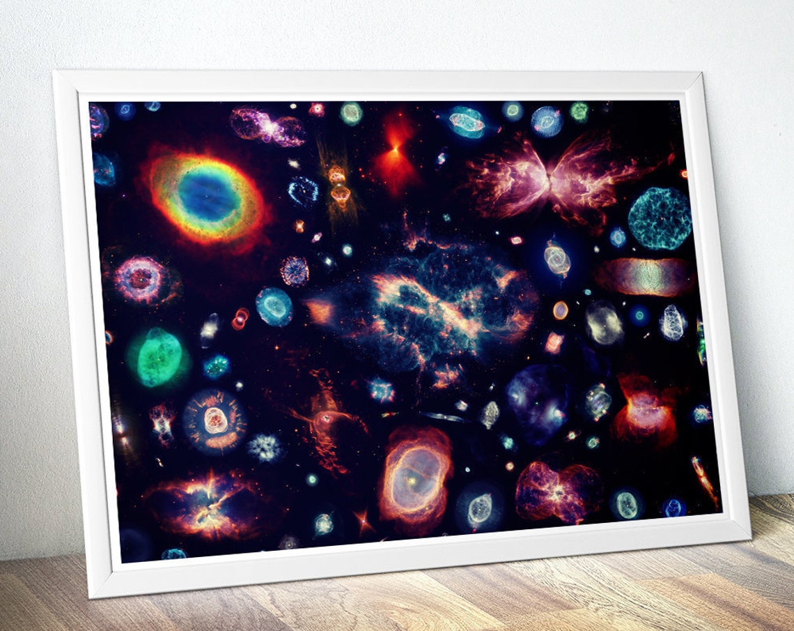 Hubble Nebula Collage Colorful Deep Space Astronomy Photo Poster - Image 4