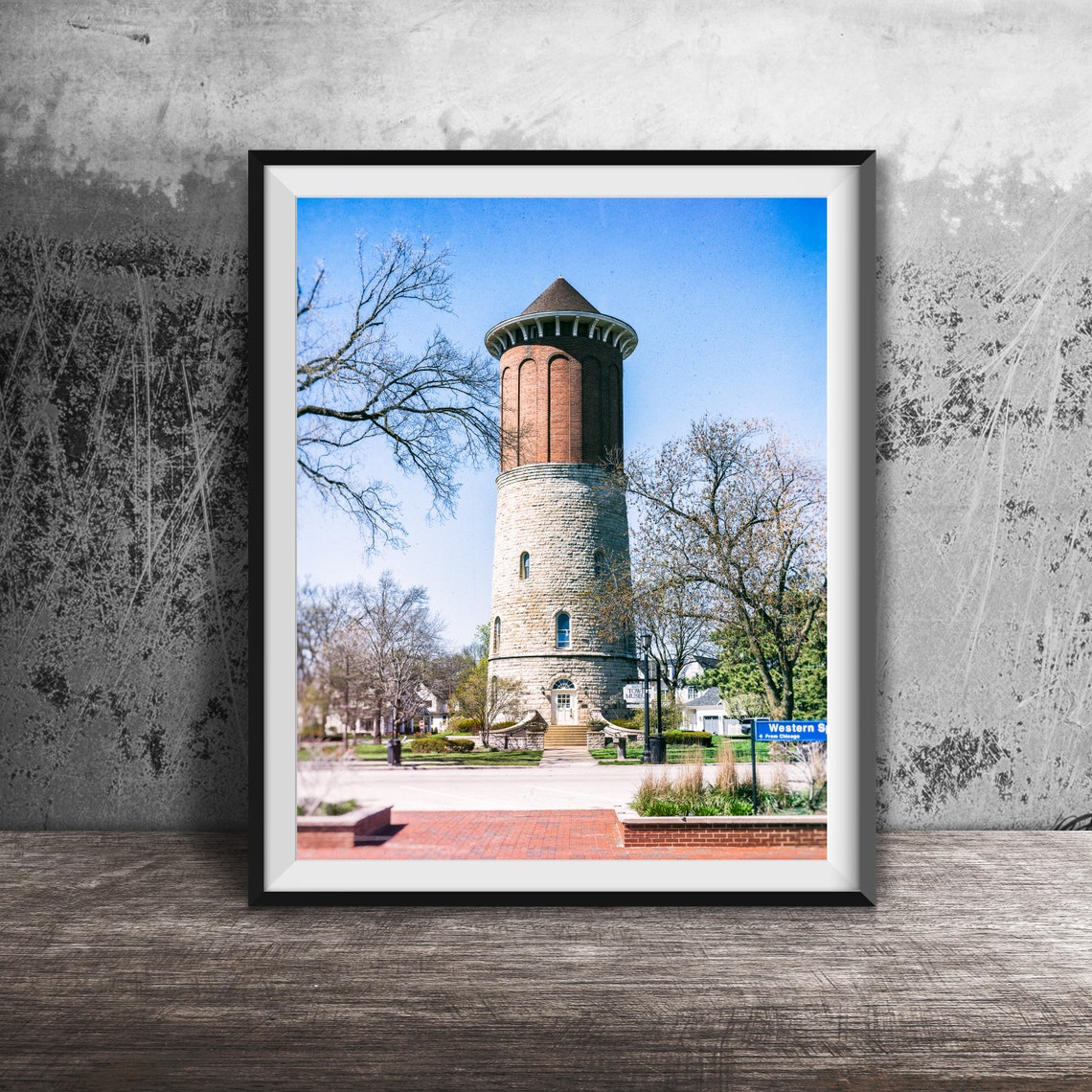 Western Springs Illinois Unframed Chicagoland Photography Print Historic Water Tower