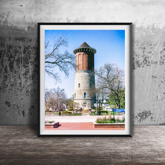 Western Springs Illinois Unframed Chicagoland Photography Print Historic Water Tower