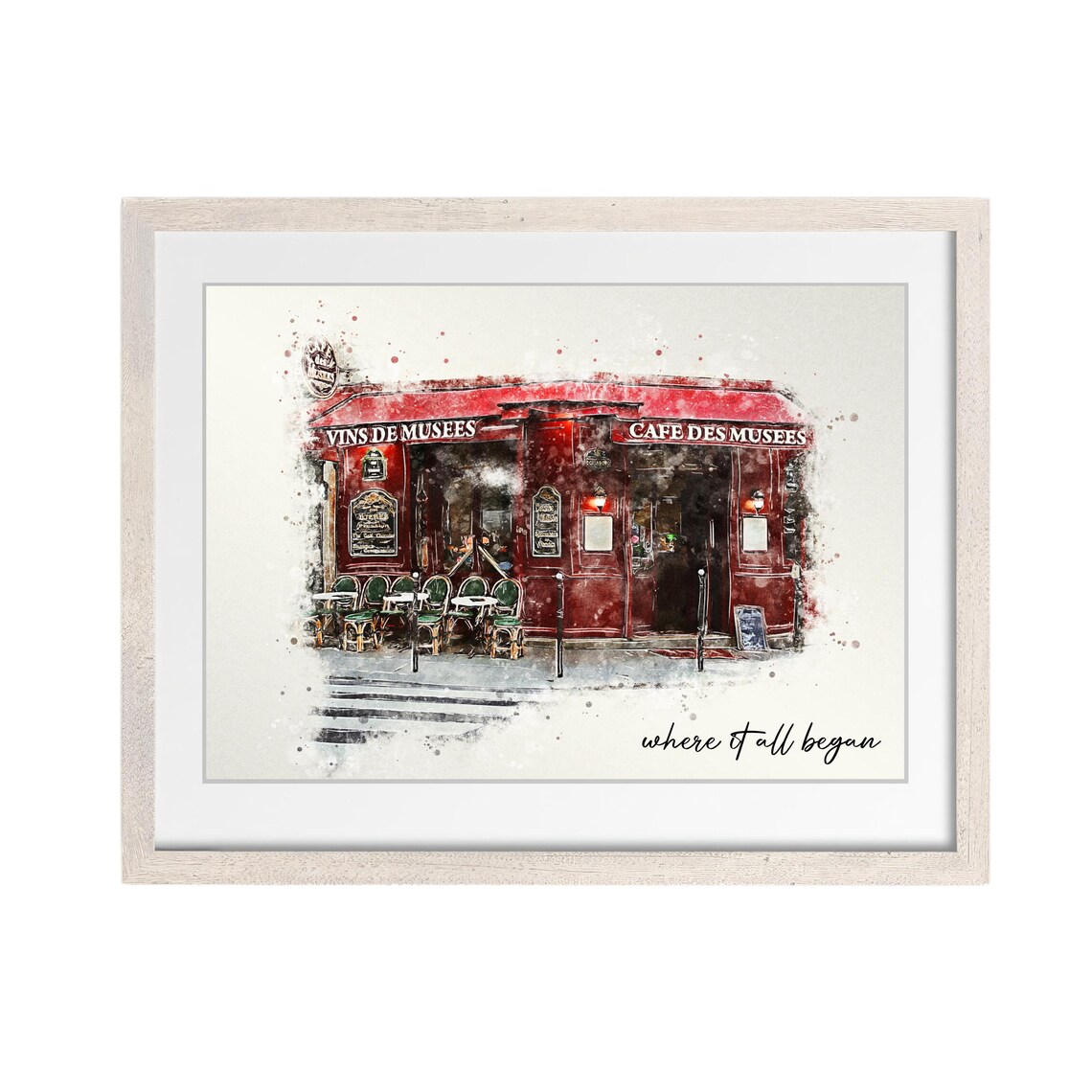 Our Favorite Place Custom Watercolor French Creperie Gift Poster - Image 5