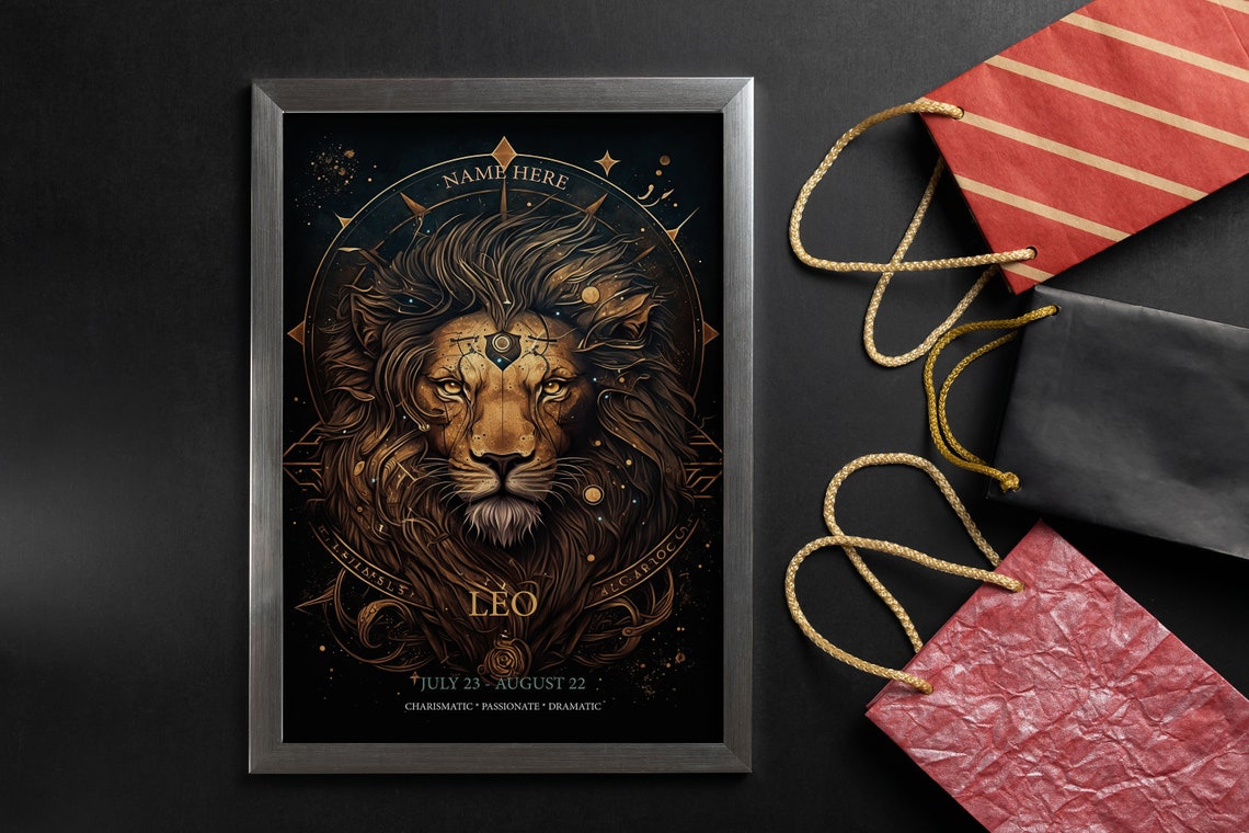 Personalized Virgo Zodiac Star Sign Name Custom Celestial Poster - Image 4